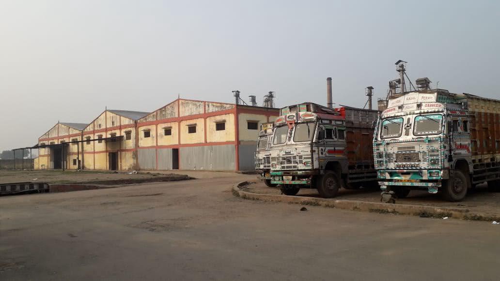 Padmavati Agro Industries — warehouse yard with loaded trucks